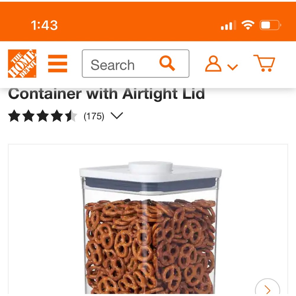 Oxo air tight container 6 qt